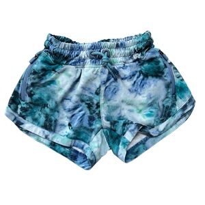 Athleta Girl All Play 3” Blue Tie-Dye Shorts 6